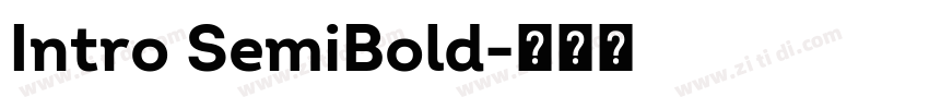 Intro SemiBold字体转换